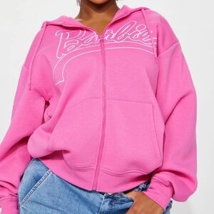 Mattel Pink Women's Zip-Up Hoodie